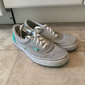 Women’s teal and gray vans sneakers